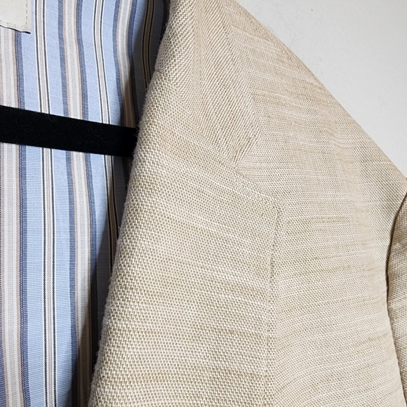 Joseph Abboud cotton 2-button beige blazer.  Men's size 3X - Picture 9 of 16